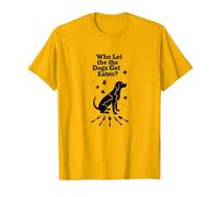 Who Let The Dogs Get Eaten? They're Eating The Dogs T-Shirt, Men, Bright Gold, S