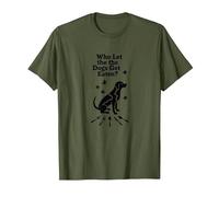 Who Let The Dogs Get Eaten? They're Eating The Dogs T-Shirt, Men, Olive, 3XL