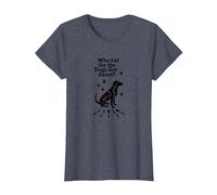 Who Let The Dogs Get Eaten? They're Eating The Dogs T-Shirt, Women, Heather Blue, L