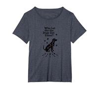 Who Let The Dogs Get Eaten? They're Eating The Dogs T-Shirt, Women's Plus, Heather Blue, 2X