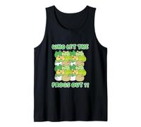 Who Let The Frogs Out Funny Passover Cute Jewish Holiday Tank Top