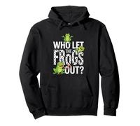 Who Let The Frogs Out? - Funny Saying Frog Lover Cute Frogs Pullover Hoodie