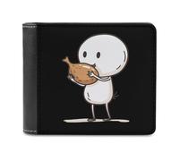 Who Loves Leg of Chicken Funny Wallet for Men RFID Blocking Bifold Wallet Soft Billfold with Card Slots Custom Gifts