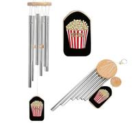 Who Loves Popcorn Cute Wind Chimes Calming Sound Decorative Windchimes for Garden Yard Outdoor