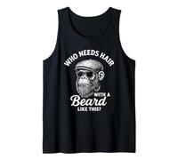 Who Needs Hair with A Beard Like This? - Bearded Bald Men Tank Top