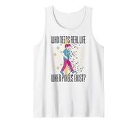 Who Needs Life When Pixels Exist Simple Boys Men Women Pixel Tank Top