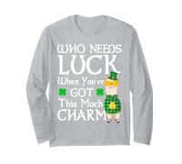 Who Needs Luck When You've Got This Much Llama St. Patrick’s Long Sleeve T-Shirt
