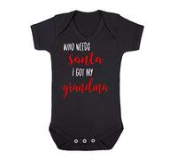 Who Needs Santa I got My Grandma Baby Grow Vest, 3-6 Months, Black