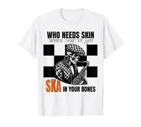 Who Needs Skin When You've Got Ska in Your Bones Value Graphic T-Shirt, Men, White, S