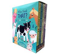 Who Said That Series Lift the Flap Touch and Feel 4 Books Collection Set By Yi Hsuan Mu(Moo,Woof,Twit Twoo & Cheep)