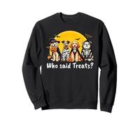 Who Said Treats Funny Halloween Dog Design Sweatshirt