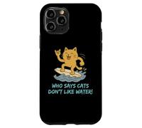 Who Says Cats Don't Like Water! Surfing Kitty Case for iPhone 11 Pro