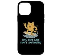 Who Says Cats Don't Like Water! Surfing Kitty Case for iPhone 12 mini