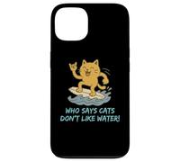 Who Says Cats Don't Like Water! Surfing Kitty Case for iPhone 13