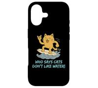 Who Says Cats Don't Like Water! Surfing Kitty Case for iPhone 17