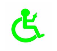 Who Says Disabled People Can't Drive? What are You Looking at Car Stickers Vinyl Motorcycle(Green,25X25CM)
