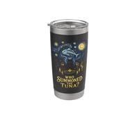 Who Summoned The Tuna Seance Halloween Cat Stainless Steel Insulated Tumbler