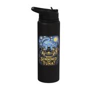 Who Summoned The Tuna Seance Halloween Cat Stainless Steel Insulated Water Bottle