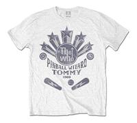 Who - the - T-Shirt # L White Unisex # Pinball Wizard Flippers