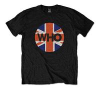 Who - the - T-Shirt # Xxl Unisex Black # Union Jack Circle
