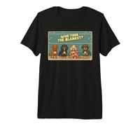 Who Took The Blanket? Dachshund Mom Doxie Weiner Dog Lineup Premium T-Shirt