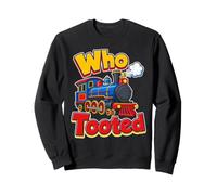 Who Tooted Funny Train Fart Humor Kids Sweatshirt