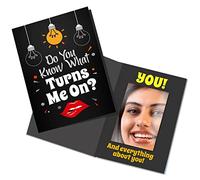 Who Turns Me On Mirror Card-Valentine's Day Cards for Him or Her | Naughty Anniversary Card | Gifts for Him or Her | Fun Gift Birthday Card for Husband Wife Boyfriend Girlfriend Men Women
