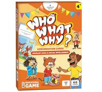 Who What Why Conversation Cards for Kids - Learning Activity for Social Skills, Emotional Intelligence & Critical Thinking - Educational Game to Foster Communication & Empathy, Ages 4+