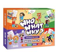 Who What Why MEGA Pack Conversation Cards for Kids - Learning Materials for Logic, Social Skills, Diversity & Inclusion, Feelings & Emotions, and Safety Awareness - Conversation Game Ages 4+