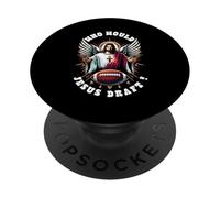Who Would Jesus Draft Funny Fantasy Football Christian Sport PopSockets Adhesive PopGrip