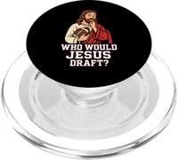 Who Would Jesus Draft Funny Fantasy Football DFS League Joke PopSockets PopGrip for MagSafe