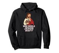 Who Would Jesus Draft Funny Fantasy Football DFS League Joke Pullover Hoodie