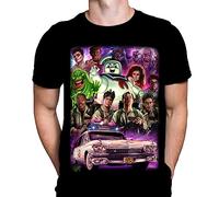 Who Ya Gonna Call Mens T-Shirt Gothic Horror Print, Black Cotton T-Shirt, Movie Poster Tee by Peter Panayis