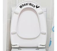 Whoa Nice Toilet Sticker Decal, Waterproof Vinyl Wall Art Sign Decor, Removable Toilet Seat Quote Murals for WC Restroom Door Seat Decoration Bathroom Accessories,Bathroom Stickers