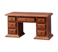 Whoasyst 1/12 Miniature Writing Desk with Functional Drawer for Doll House Scene Collectible Writing Desk