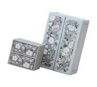 Whoasyst 1/12 Scale Miniature Nightstand, Antique Styles Paper Bedside Table for Doll Furniture Miniature Bedside Table