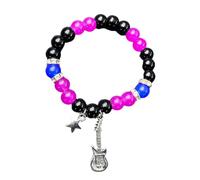 Whoasyst 1/2Pcs Matching Set Mix Bead Couple Wristchains Adjustable Elastic Chains Wristband Ornament Party Occasion