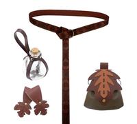 Whoasyst 1 Set Medieval Renaissances Costume Set Belt Potion Bottle Mug Holder Skirt Hikes Halloween Renaissances Accessories
