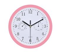 Whoasyst 10Inch Thermometer And Hygrometer Wall Clock Mounted Round Hanging Indoor Bedroom Home Decorations Gift