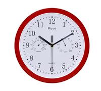 Whoasyst 10Inch Thermometer And Hygrometer Wall Clock Mounted Round Hanging Indoor Bedroom Home Decorations Gift