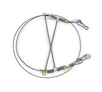 Whoasyst 10Pcs Fishing Rigs With Swivels Snaps Beads Leader Tackle Wire Stainless Steel Traces With Swivels Traces Rig Saltwater Freshwater Tackle