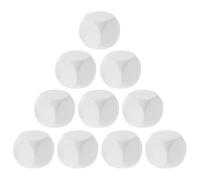 Whoasyst 10Pcs/pack Acrylics Round Corner 6 Sided White Dices Mathematical Tools For Kid Educational Toy Board Game Set Acrylic Set