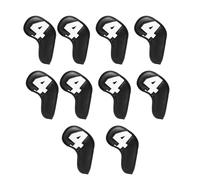 Whoasyst 10Pcs PU Golfs Iron Head Covers Waterproofs Club Putter Protector Headcover Protective Golfs Club Cover Protective Cover PU Soft Enduring Portable