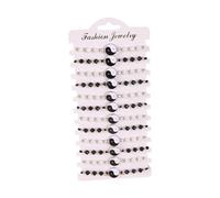 Whoasyst 12 Pieces Elegant Adjustable Woven Alloy Soft Wristwear Beaded for Fashion Lover Unique