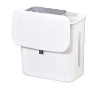 Whoasyst 12L Hanging Trash Can For Kitchen Large Capacity Garbage Basket Dry And Wet Separation Bathroom Wall Mounted Bin Hanging Can With Lid