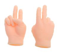 Whoasyst 2 Pack Small Tiny Hand for Cats Finger Props Stroking Cats Photo Props Funny Toy for Cats