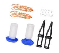 Whoasyst 2. Poultry Trough Feeder Anti-Waste Structure for Backyard Farm Management & Easy Assembly Large Chicken Feeder for Coops