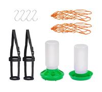 Whoasyst 2. Poultry Trough Feeder Anti-Waste Structure for Backyard Farm Management & Easy Assembly Large Chicken Feeder for Coops