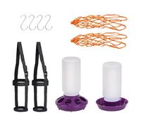 Whoasyst 2. Poultry Trough Feeder Anti-Waste Structure for Backyard Farm Management & Easy Assembly Large Chicken Feeder for Coops