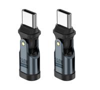 Whoasyst 240W Power Delivery 90 Degree Angled Charging Adapter 480Mbps Data Transfer And 180° Rotation Fit For Multiple Devices E MARK Chip USB C Adapter Safe Charging